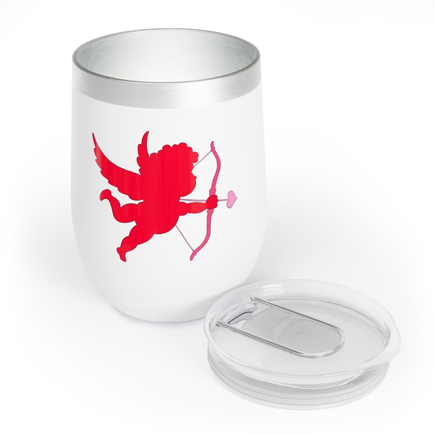 Cupid Valentines Day Insulated Wine Tumbler - Hand-Drawn Design - 11oz