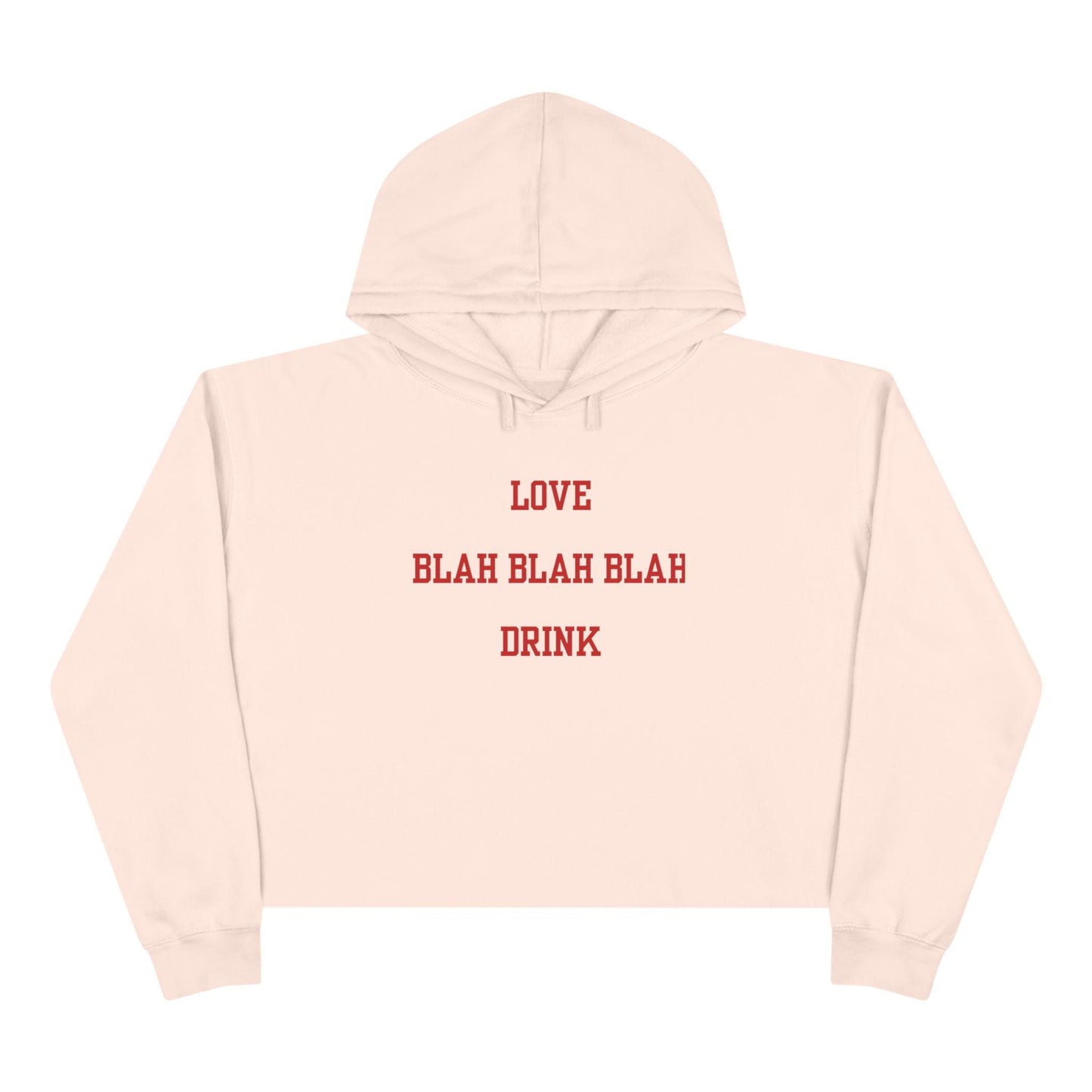 Anti-Valentine’s Day crop hoodie original sarcastic design women’s