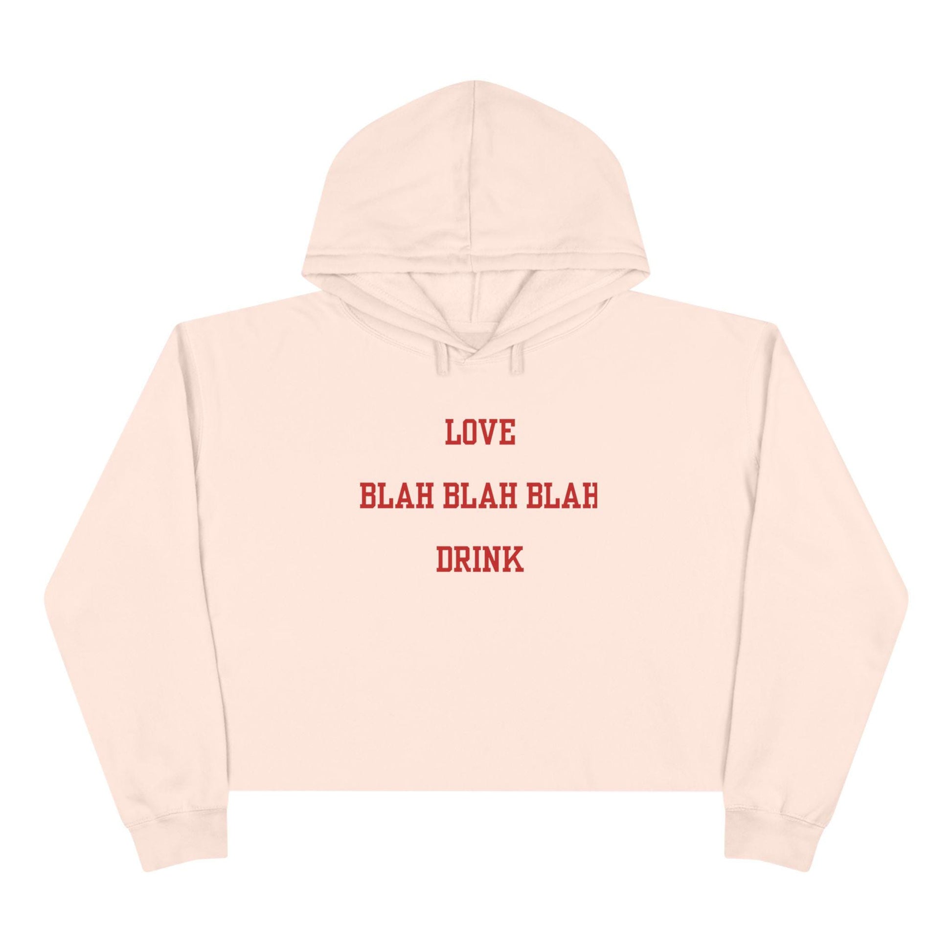 Anti-Valentine’s Day crop hoodie original sarcastic design women’s