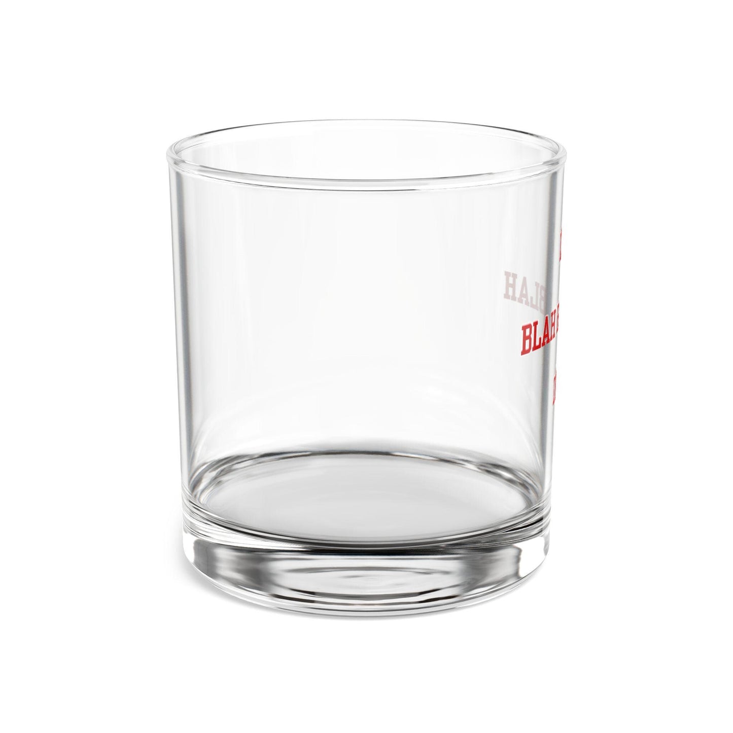 Funny Anti-Valentines Day Rocks Glass - LOVE Blah Blah Blah Drink Whiskey Glass, 10oz