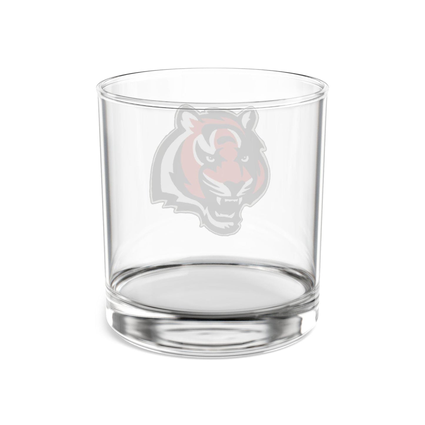 Hand-Drawn Cincinnati Bengals Rocks Glass - Bold Tiger Logo 10oz Rocks Glass