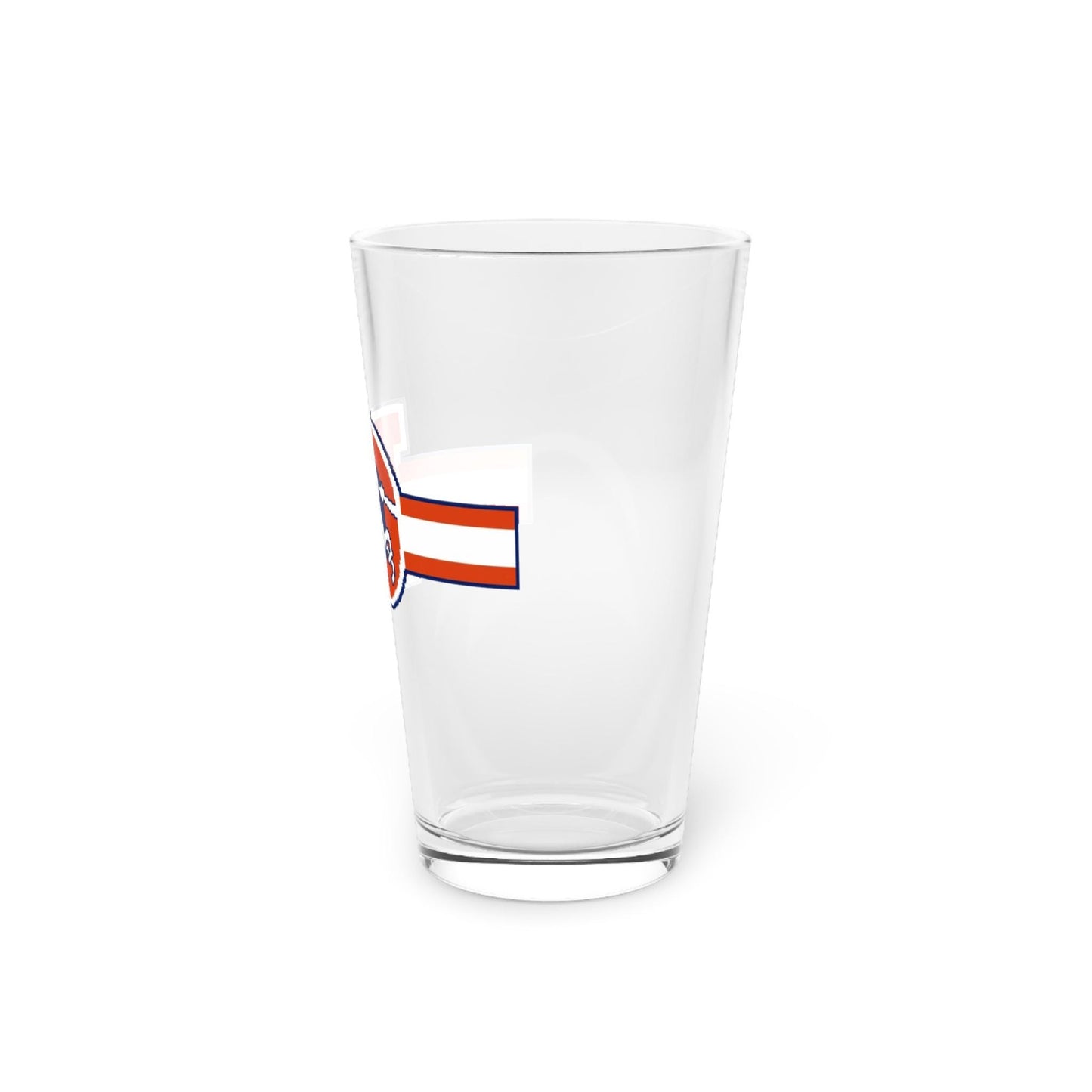 Denver Broncos hand-drawn pint glass NFL bronco horse logo 16oz fan