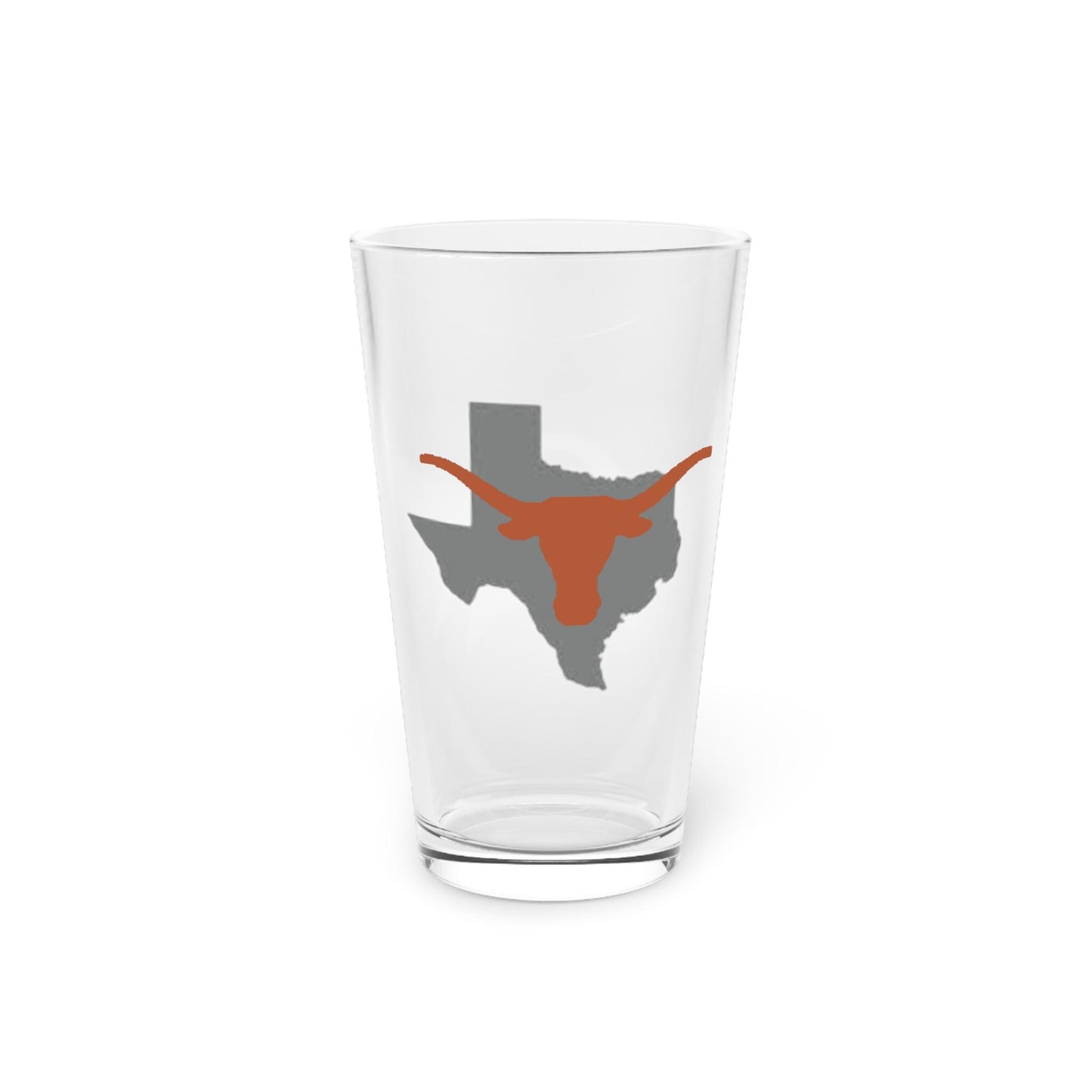 Hand-Drawn Texas Longhorn Pint Glass - Texas-Inspired Drinkware Pint Glass, 16oz