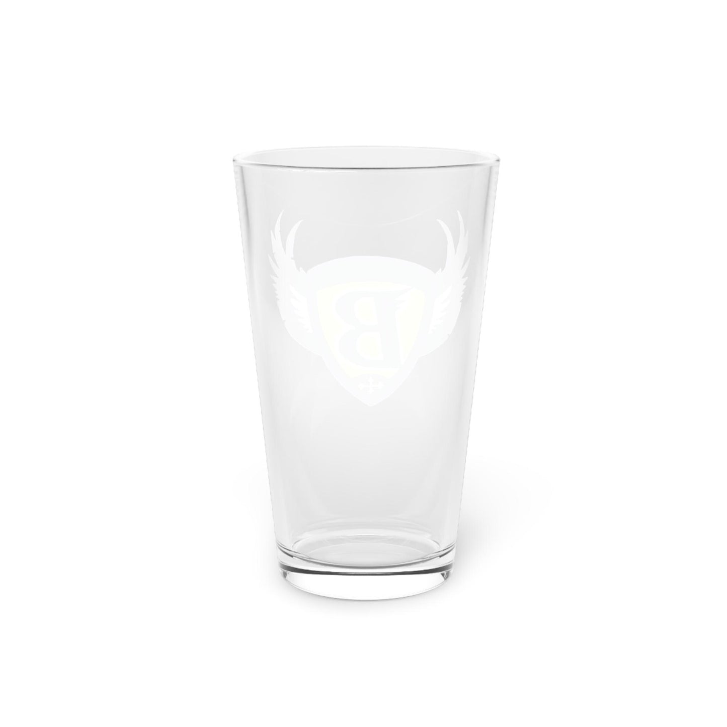 Hand-Drawn Baltimore Ravens Pint Glass - Retro Fan Art Design Pint Glass, 16oz