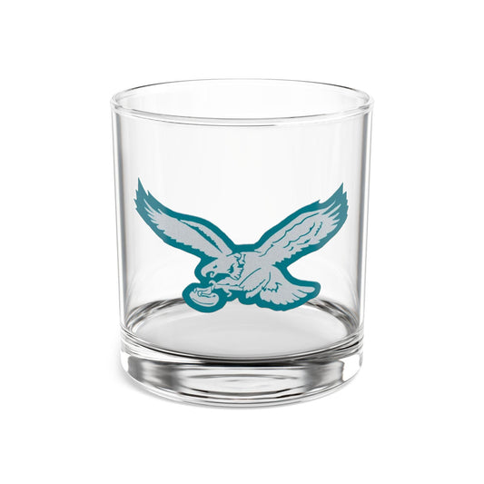 Hand-Drawn Philadelphia Eagles-Inspired Rocks Glass - Vintage Design with Modern Colors Rocks Glass, 10oz