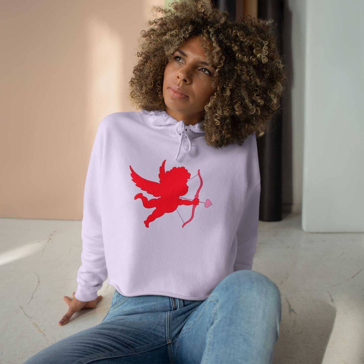 Valentine’s Day crop hoodie original romantic design women’s