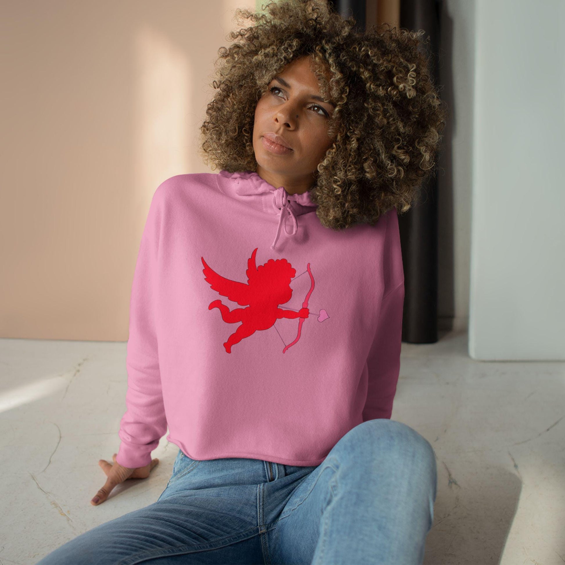 Valentine’s Day crop hoodie original romantic design women’s
