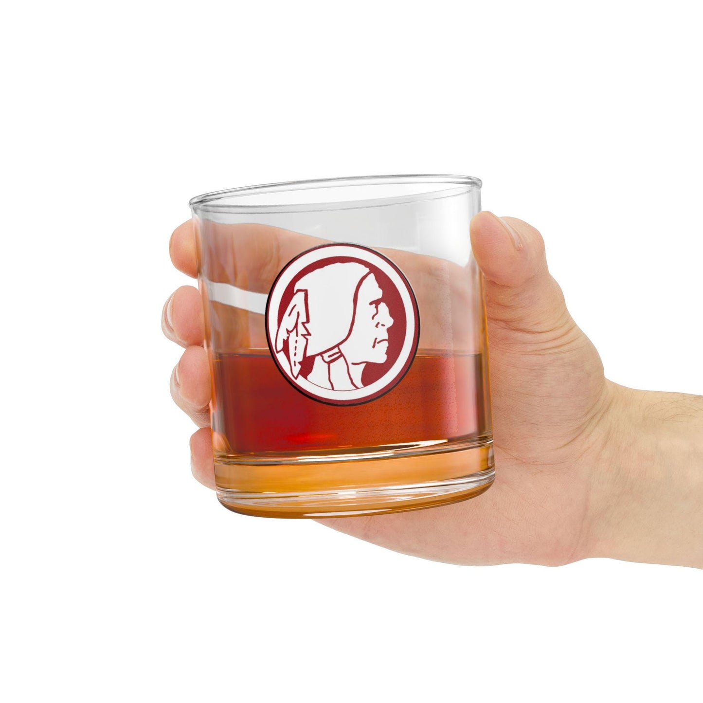 Hand-Drawn Retro Washington Football Rocks Glass - Vintage-Inspired 10oz  Whiskey Tumbler