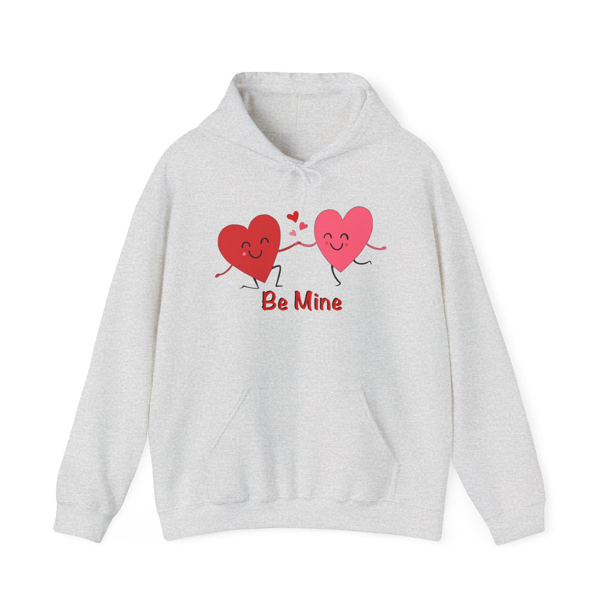 Be Mine Valentine’s Day hoodie hand-drawn heart design cozy unisex apparel