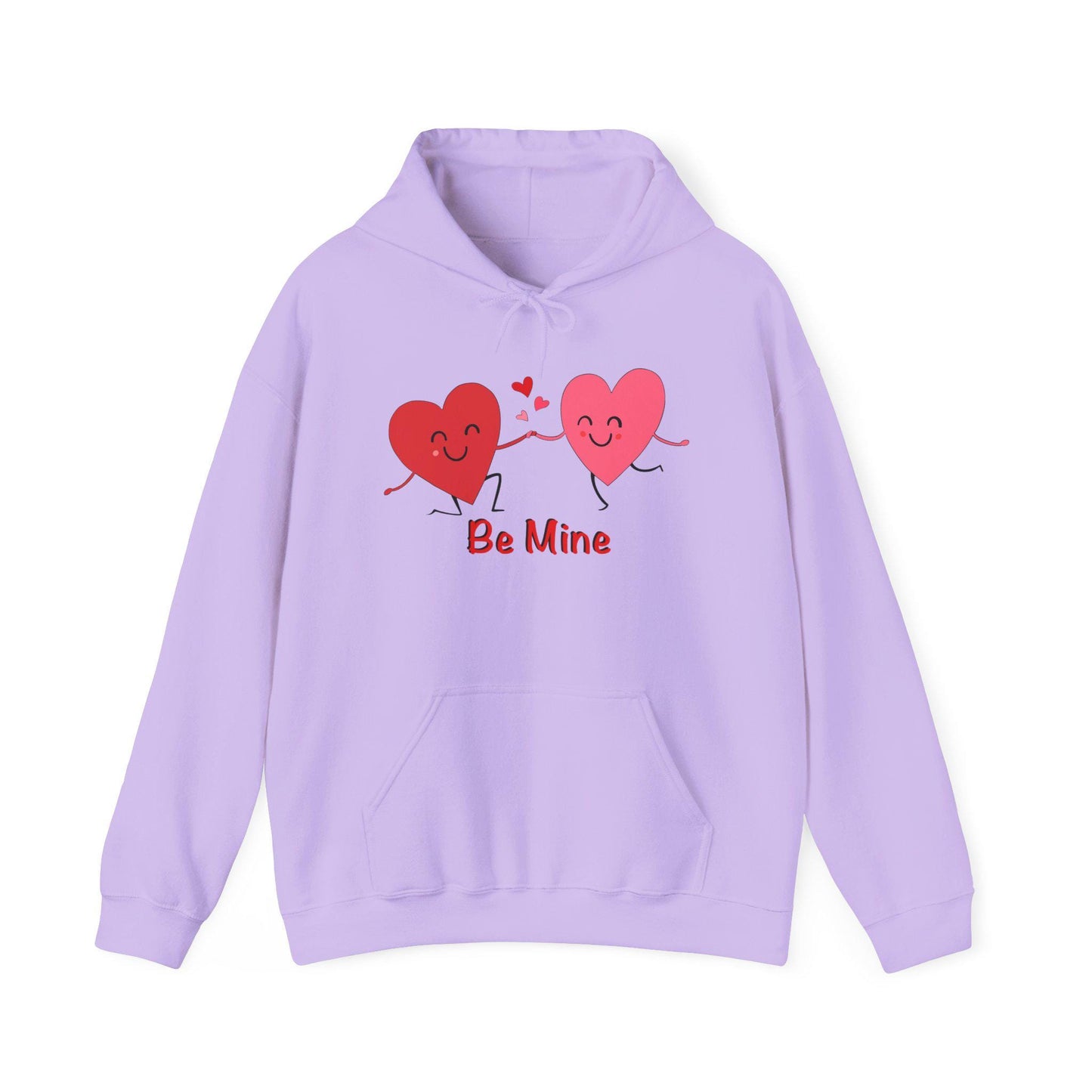 Be Mine Valentine’s Day hoodie hand-drawn heart design cozy unisex apparel