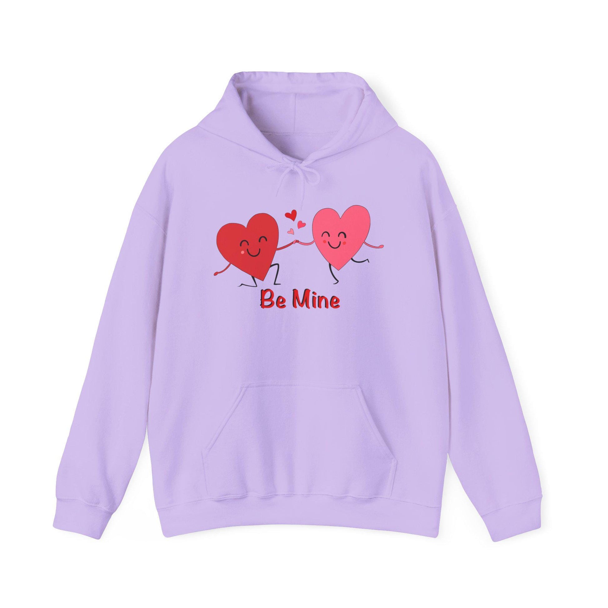 Be Mine Valentine’s Day hoodie hand-drawn heart design cozy unisex apparel