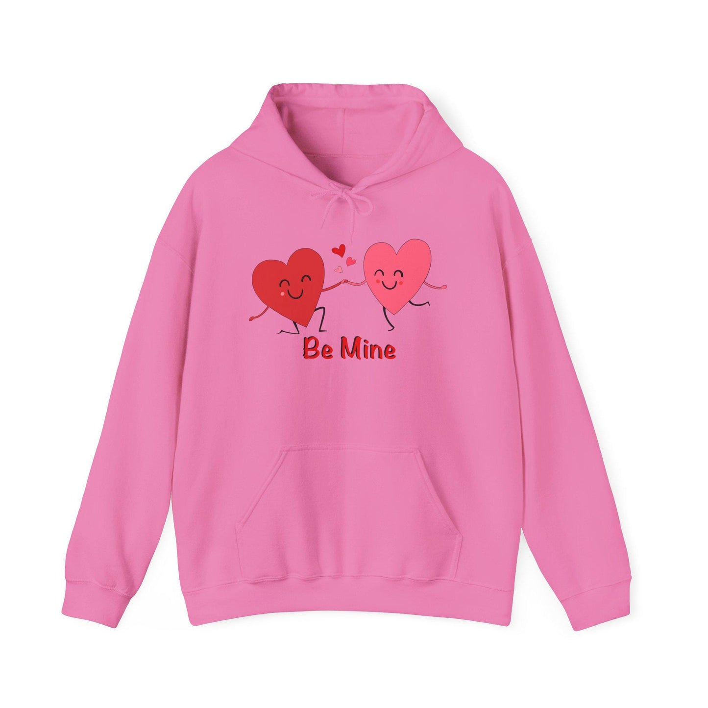 Be Mine Valentine’s Day hoodie hand-drawn heart design cozy unisex apparel