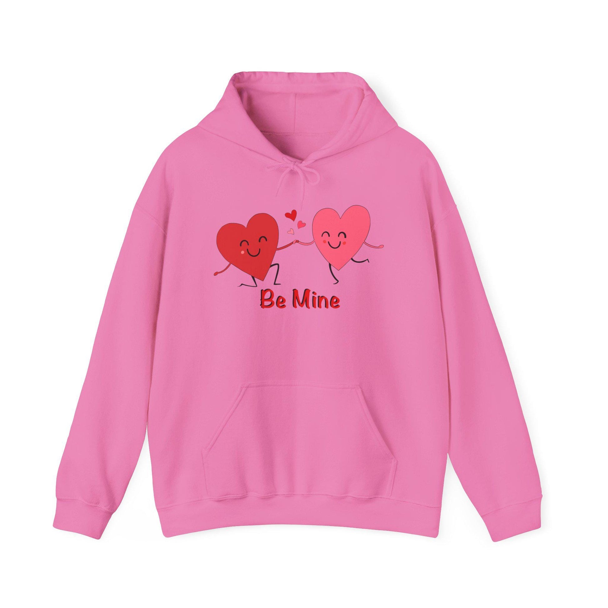 Be Mine Valentine’s Day hoodie hand-drawn heart design cozy unisex apparel