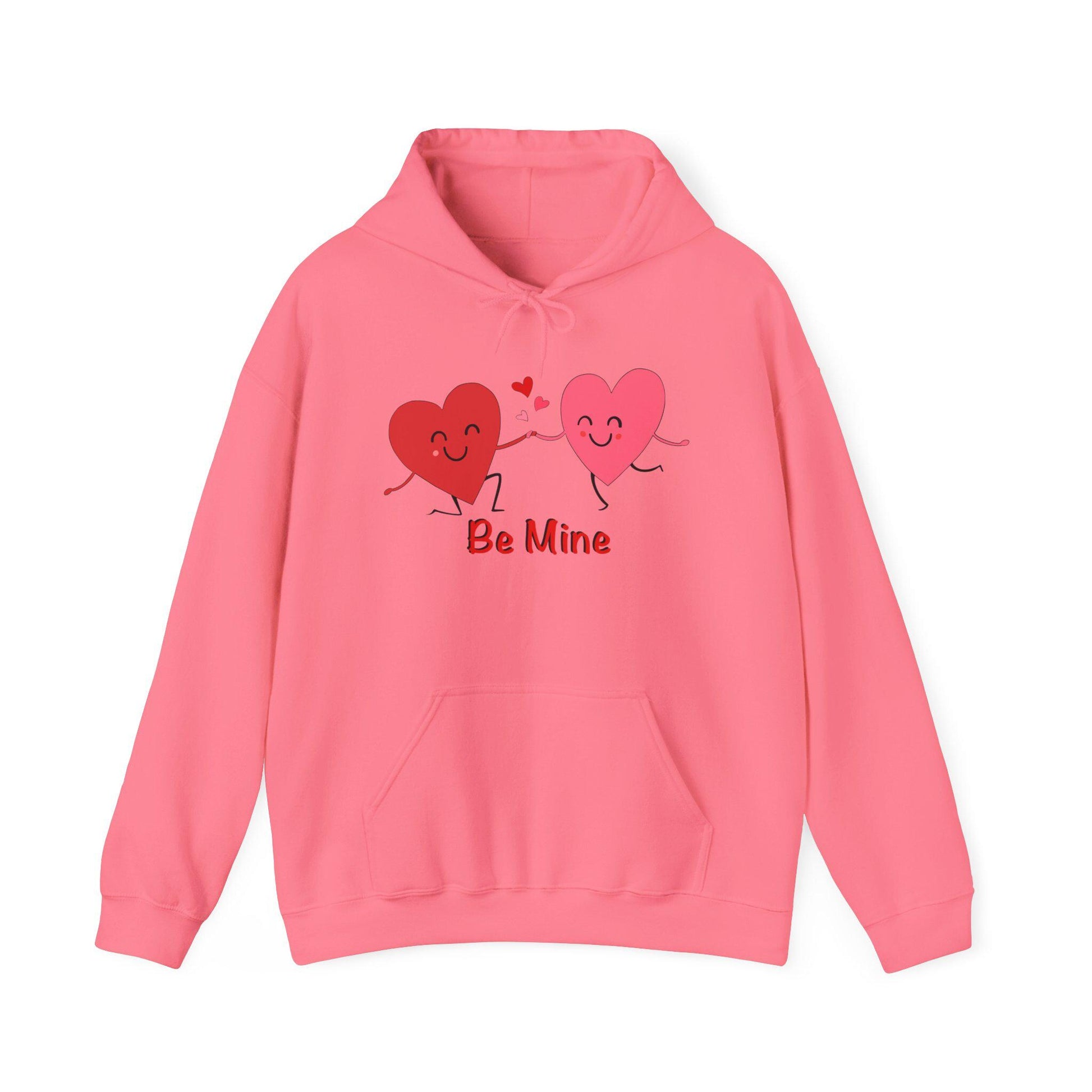 Be Mine Valentine’s Day hoodie hand-drawn heart design cozy unisex apparel