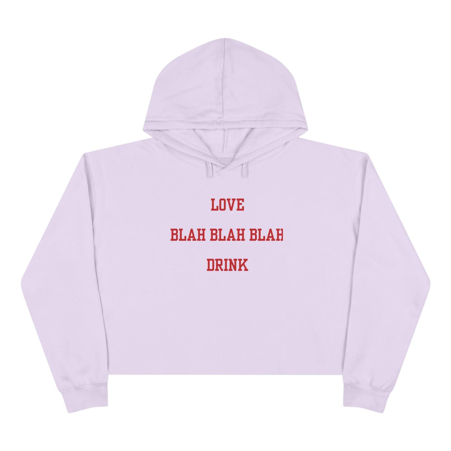 Anti-Valentine’s Day crop hoodie original sarcastic design women’s