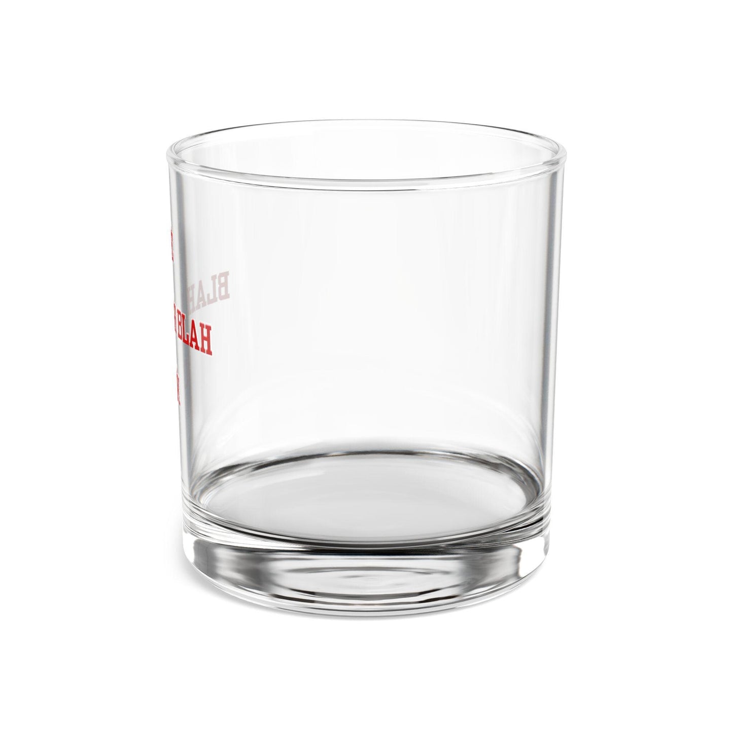 Funny Anti-Valentines Day Rocks Glass - LOVE Blah Blah Blah Drink Whiskey Glass, 10oz