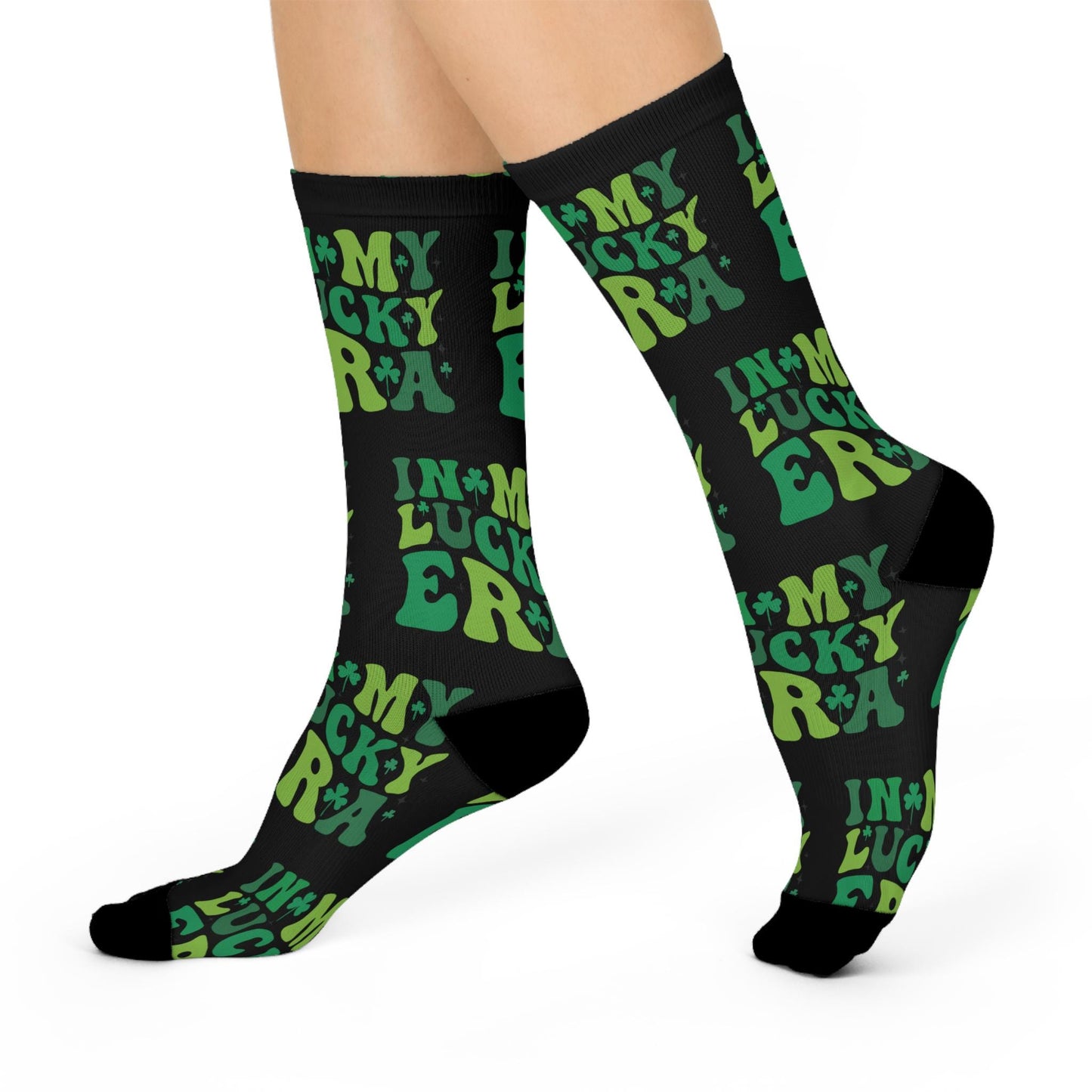 lucky era st patricks day black holiday crew socks festive design
