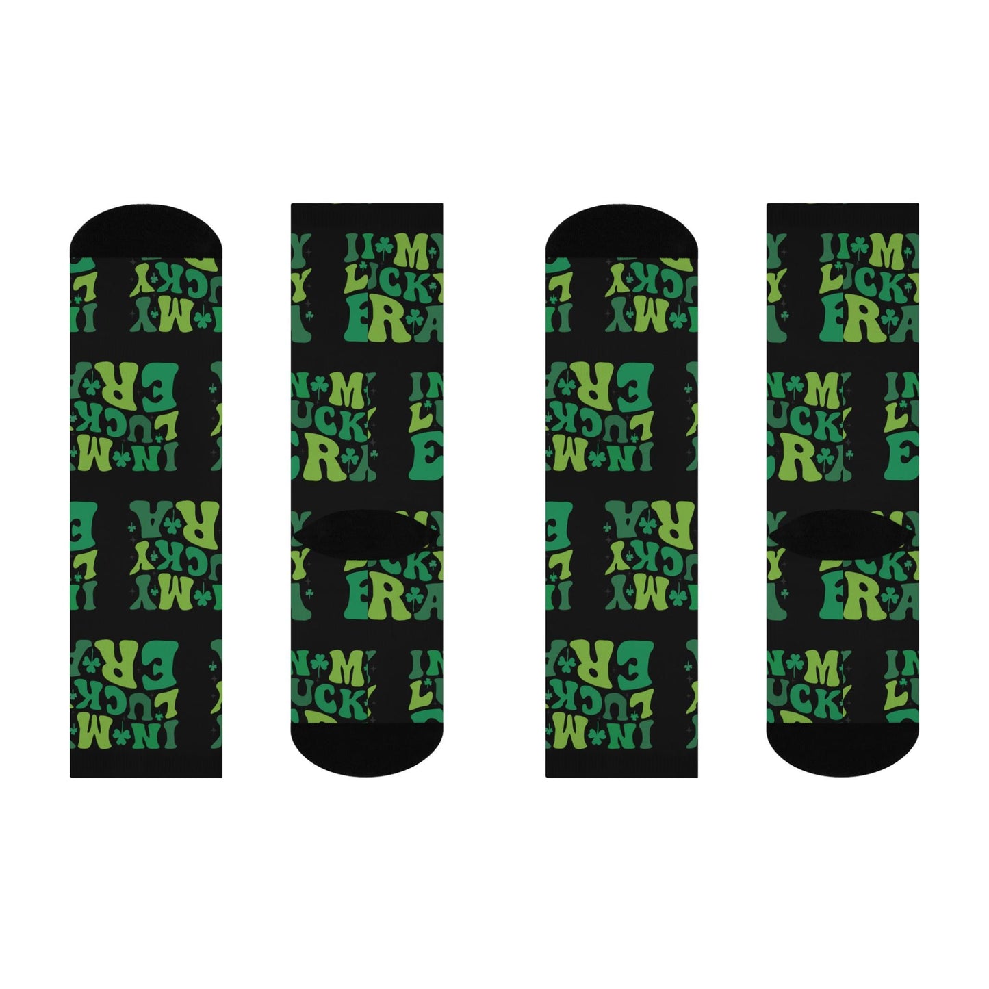 lucky era st patricks day black holiday crew socks festive design