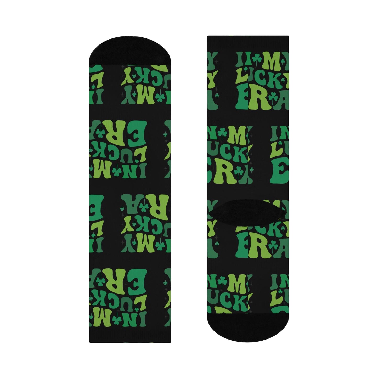 lucky era st patricks day black holiday crew socks festive design