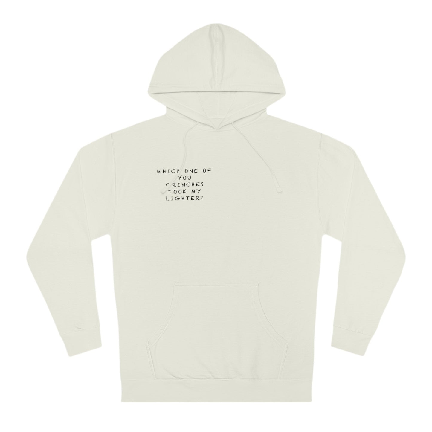 Grinch Christmas hoodie hand-drawn skull and candy cane design unisex