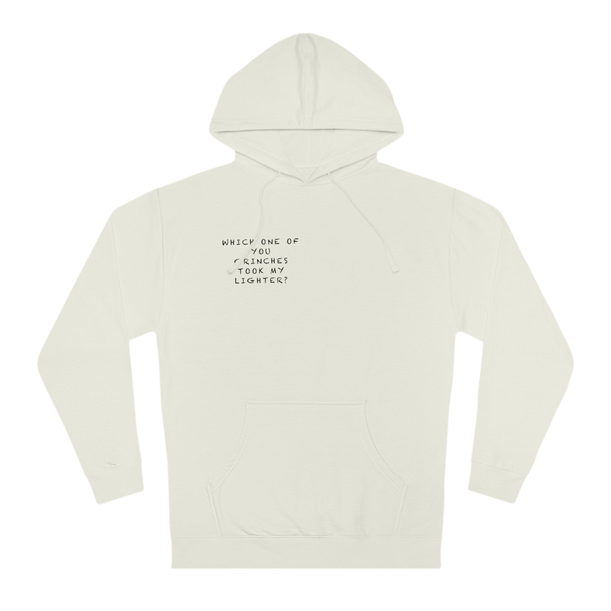 Grinch Christmas hoodie hand-drawn skull and candy cane design unisex