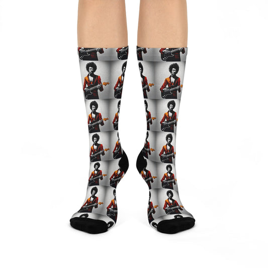 Music Legends Hendrix Cushioned Crew Socks