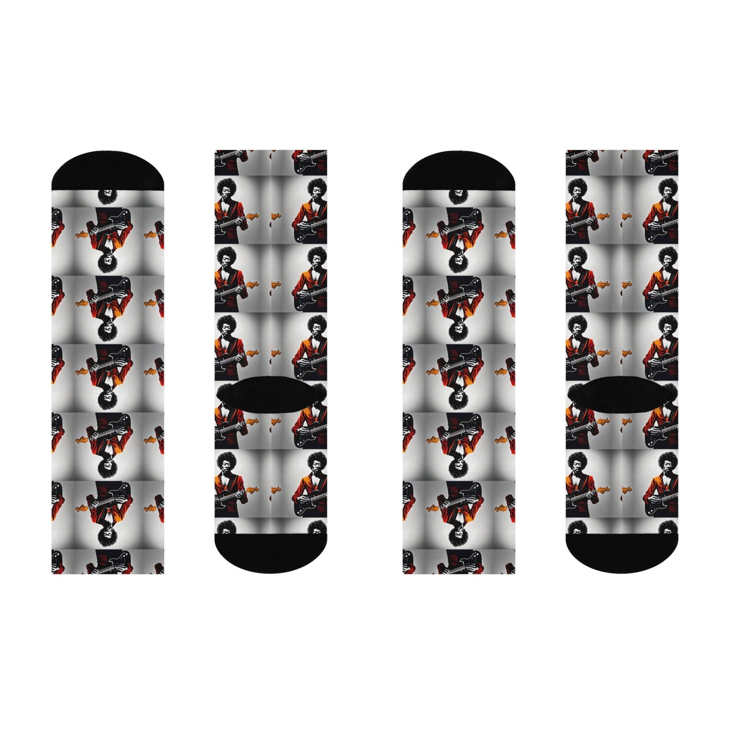 Music Legends Hendrix Cushioned Crew Socks