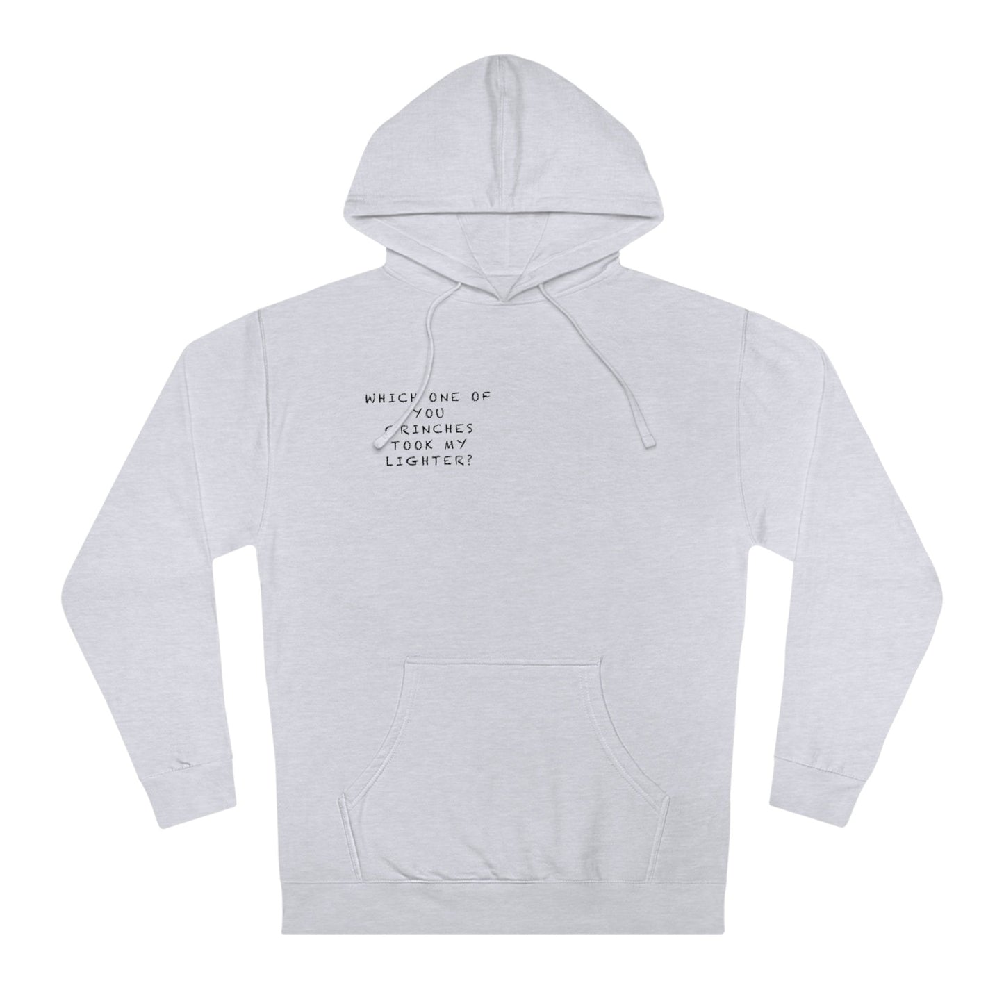 Grinch Christmas hoodie hand-drawn skull and candy cane design unisex